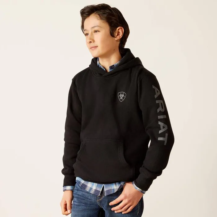 Kids Sweatshirts and Hoodies Ariat Ariat Logo Hoodie Black