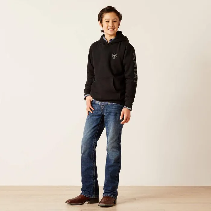 Kids Sweatshirts and Hoodies Ariat Ariat Logo Hoodie Black