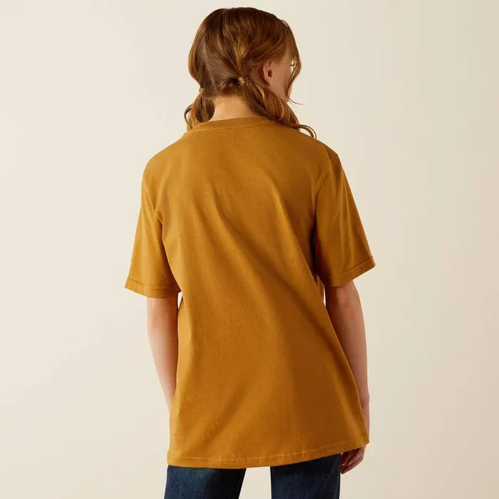Kids TShirts and Polos Ariat Ariat Punchy Rally Call TShirt Harvest Gold