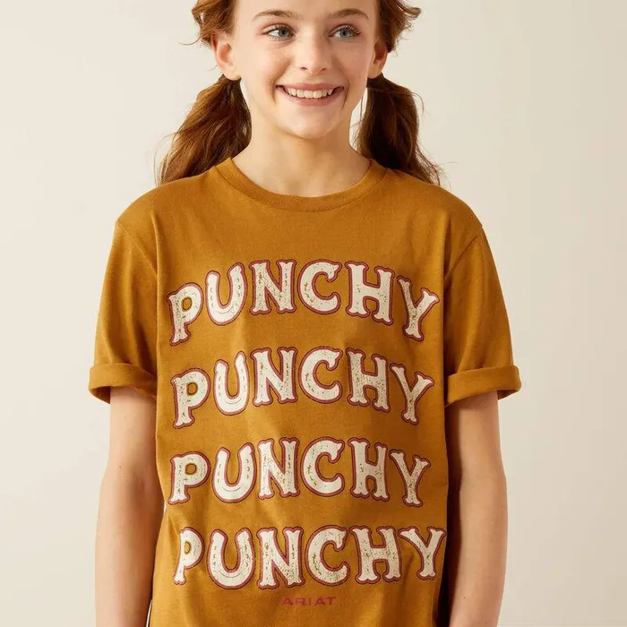 Kids TShirts and Polos Ariat Ariat Punchy Rally Call TShirt Harvest Gold