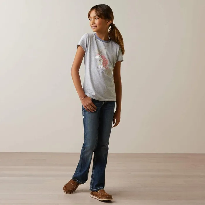 Kids TShirts and Polos Ariat Imagine TShirt Heather Grey