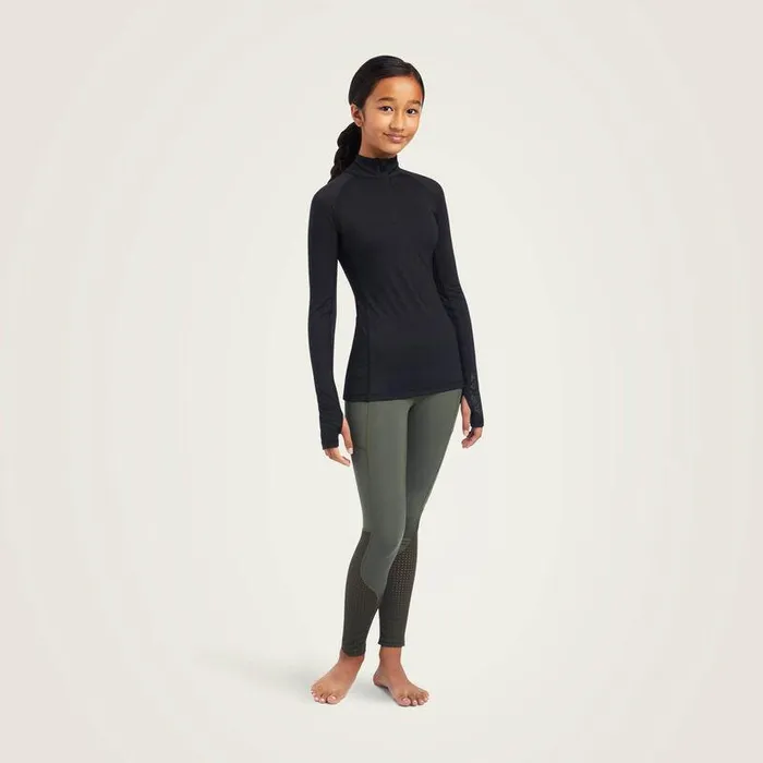 Kids TShirts and Polos Ariat Lowell 20 14 Zip Baselayer Black