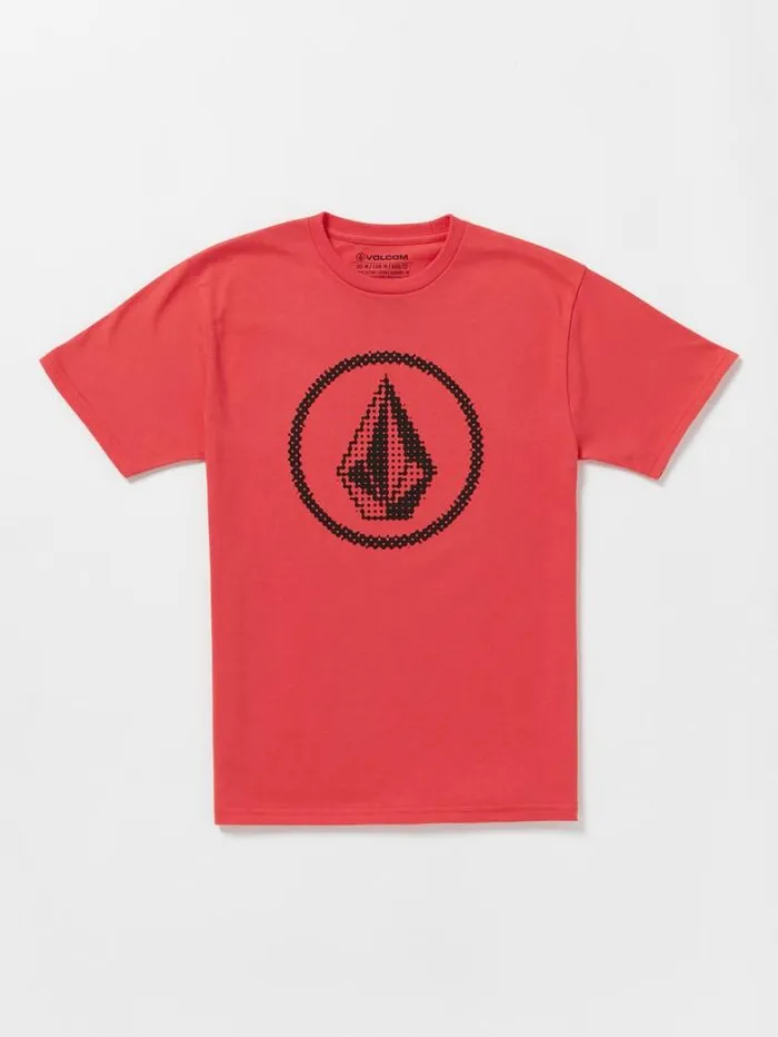 Kids TShirts and Tanks Volcom Big Boys Circle Stone Short Sleeve Tee 8211 Flash Red