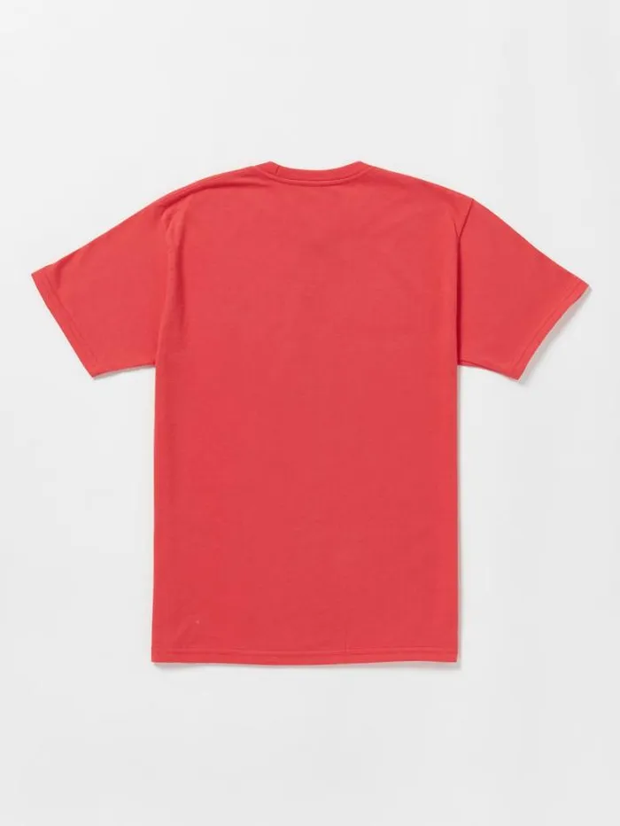 Kids TShirts and Tanks Volcom Big Boys Circle Stone Short Sleeve Tee 8211 Flash Red