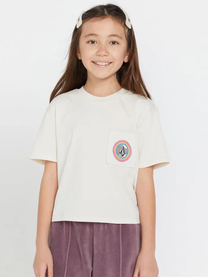 Kids TShirts and Tanks Volcom Girls Pocket Dial Tee 8211 Cloud