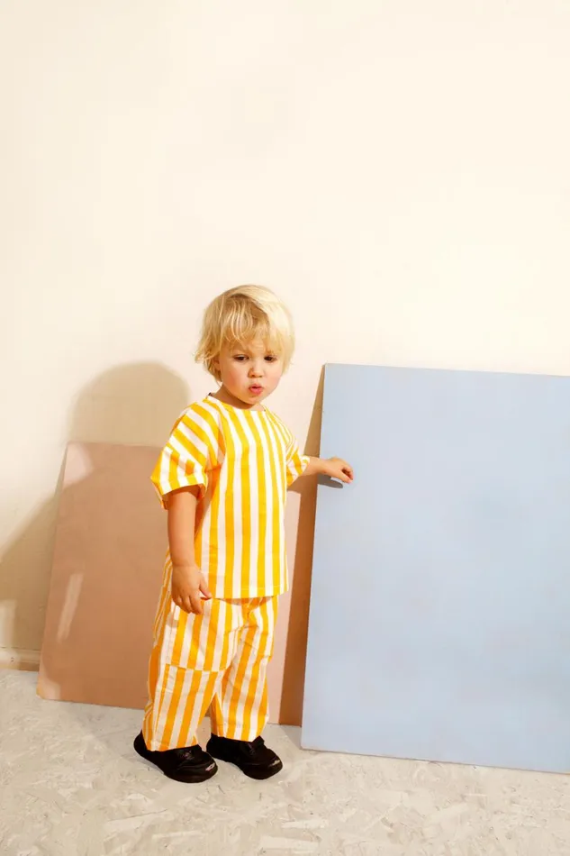 Kids Woodlea Trouser Yellow Stripe Shop LF Markey Kids