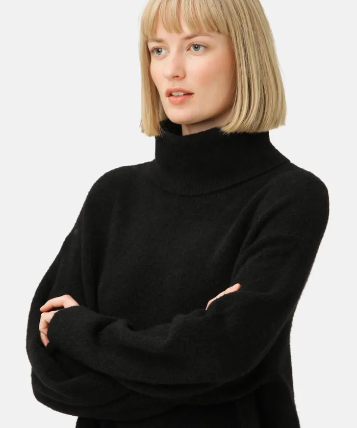 Knit Blouse 8211 Black Clothing Ilse Jacobsen Knitwear
