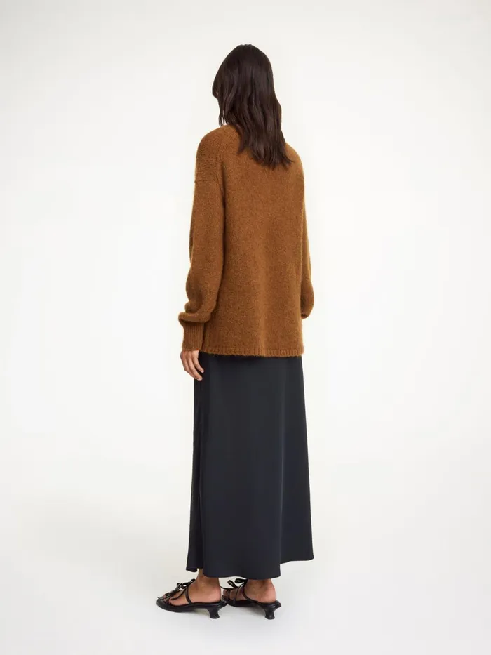 Knitwear Women By Malene Birger Briella Mohairblend Sweater Bison