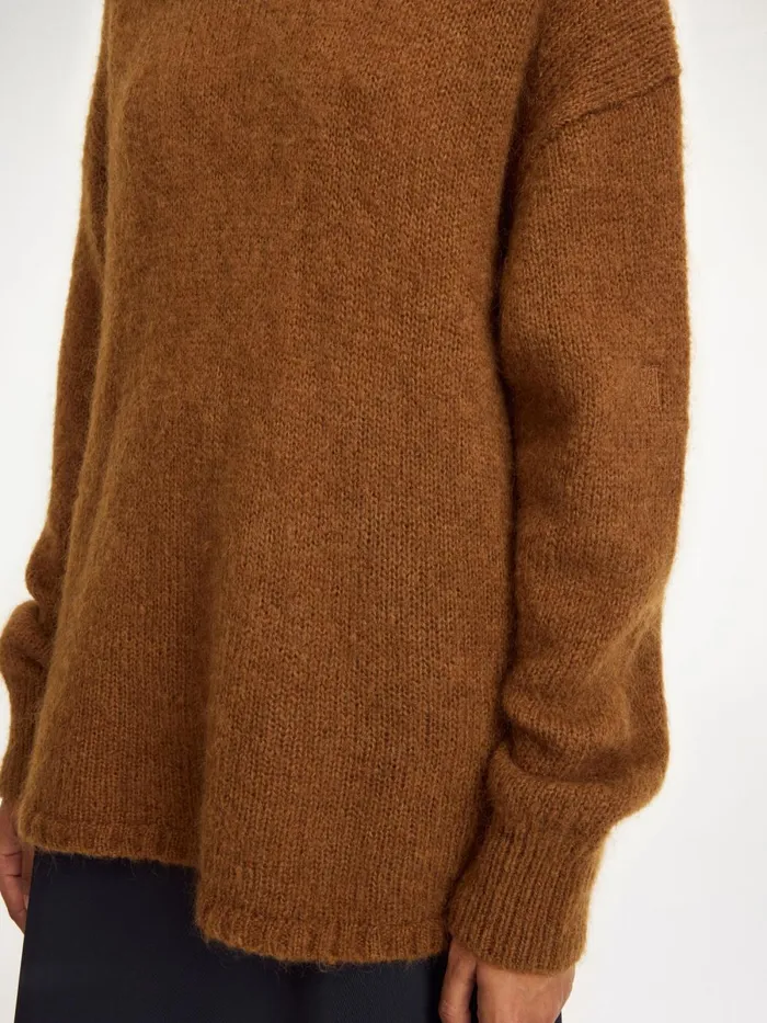 Knitwear Women By Malene Birger Briella Mohairblend Sweater Bison