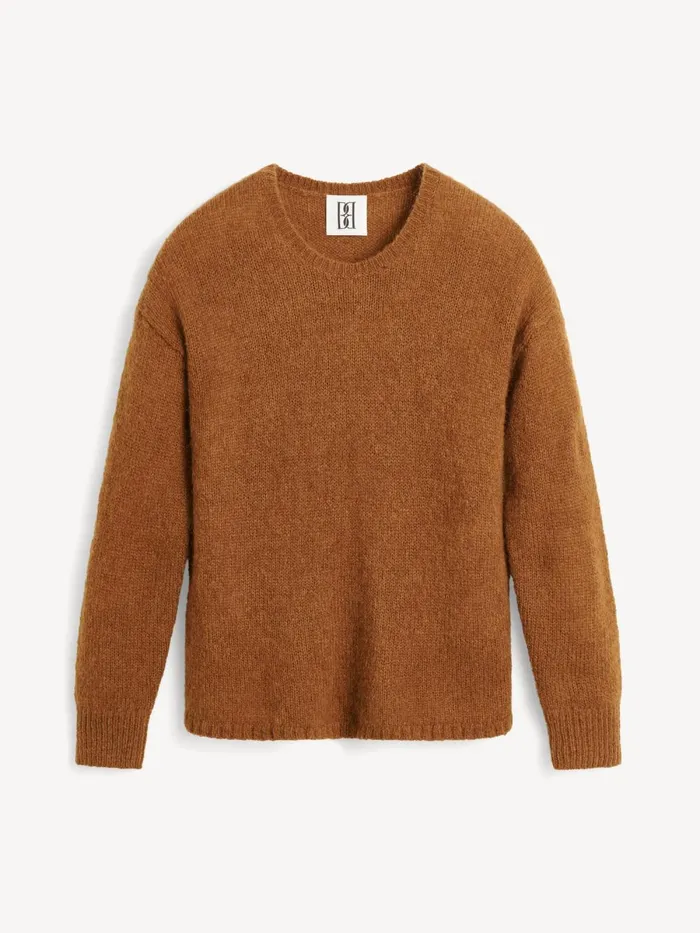 Knitwear Women By Malene Birger Briella Mohairblend Sweater Bison