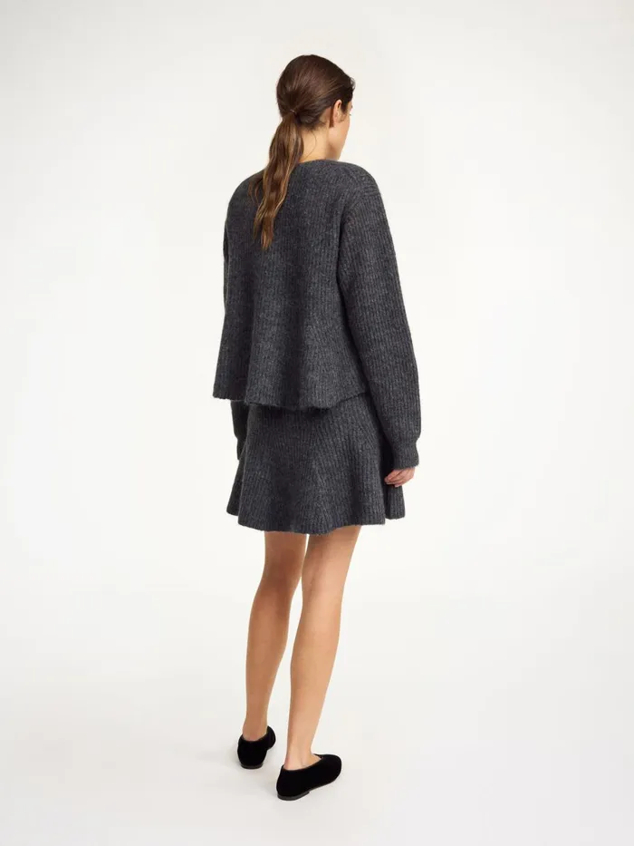 Knitwear Women By Malene Birger Cova Sweater Grey Melange Knitwear Women By Malene Birger Cova Sweater Grey Melange