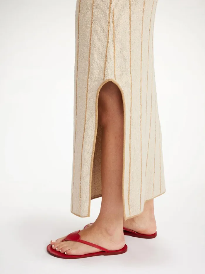 Knitwear Women By Malene Birger Hercula Maxi Skirt Oyster Gray Knitwear Women By Malene Birger Hercula Maxi Skirt Oyster Gray