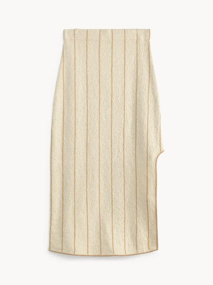 Knitwear Women By Malene Birger Hercula Maxi Skirt Oyster Gray Knitwear Women By Malene Birger Hercula Maxi Skirt Oyster Gray