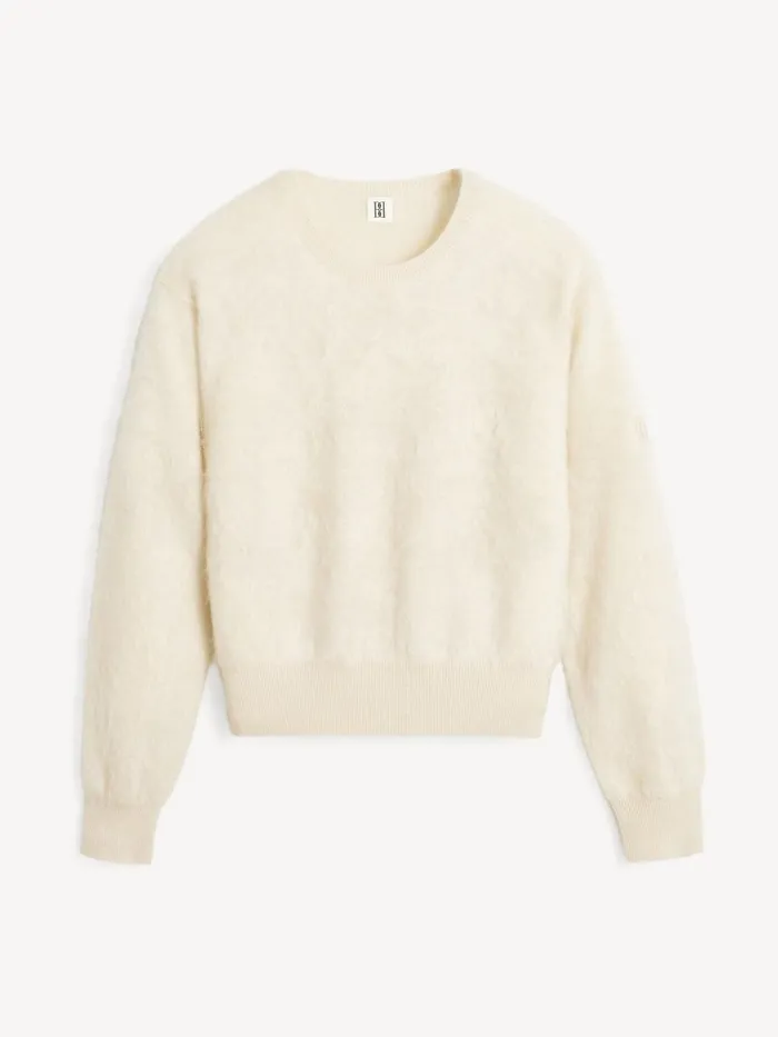 Knitwear Women By Malene Birger Mantea Cashmere Sweater Oyster Gray Knitwear Women By Malene Birger Mantea Cashmere Sweater Oyster Gray