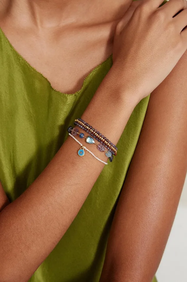 Koa Cuff Wrap Bracelet Iolite Women Chan Luu Bracelets