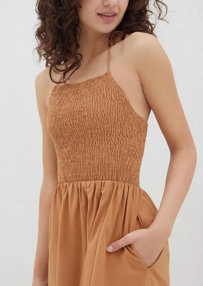 Lady Like Charm Midi Dress Rust Women Lost Wander Dresses