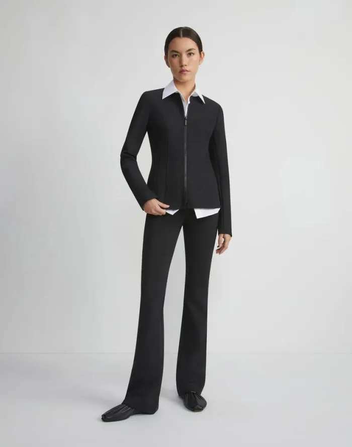 Lafayette 148 New York Acclaimed Stretch Fitted Jacket Black Ready To Wear Jackets and Blazers