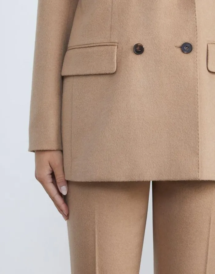 Lafayette 148 New York Camel Hair DoubleBreasted Trinity Blazer Camel Ready To Wear Jackets and Blazers