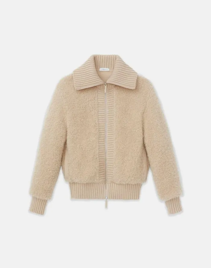 Lafayette 148 New York Camel HairSilk Boucl Collared Cardigan Natural Ready To Wear Sweaters and Knits Lafayette 148 New York Camel HairSilk Boucl Collared Cardigan Natural Ready To Wear Sweaters and Knits