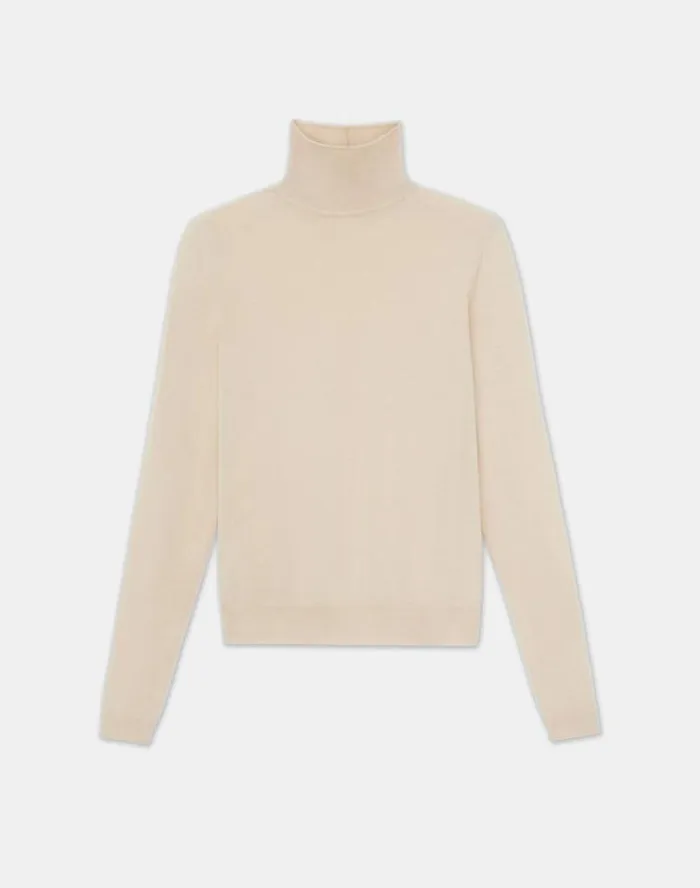 Lafayette 148 New York Fine Gauge Cashmere Stand Collar Sweater Pampas Plume Ready To Wear Sweaters and Knits Lafayette 148 New York Fine Gauge Cashmere Stand Collar Sweater Pampas Plume Ready To Wear Sweaters and Knits