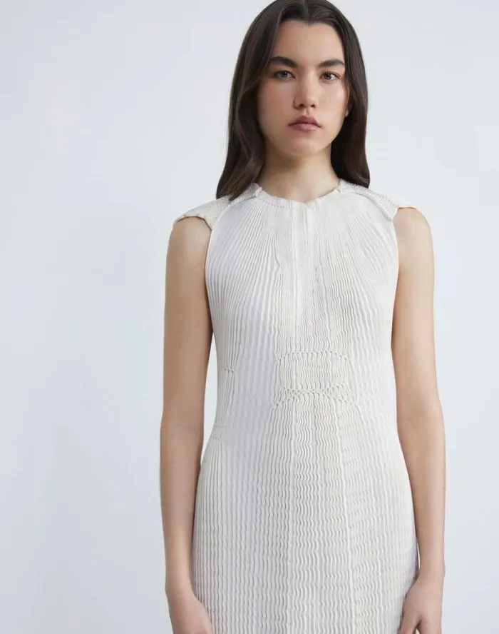 Lafayette 148 New York Finespun Voile Pleated Gown Deep Ivy Ready To Wear Dresses