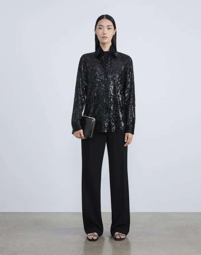 Lafayette 148 New York Finesse Crepe Gates Pant Cloud Ready To Wear Pants and Shorts