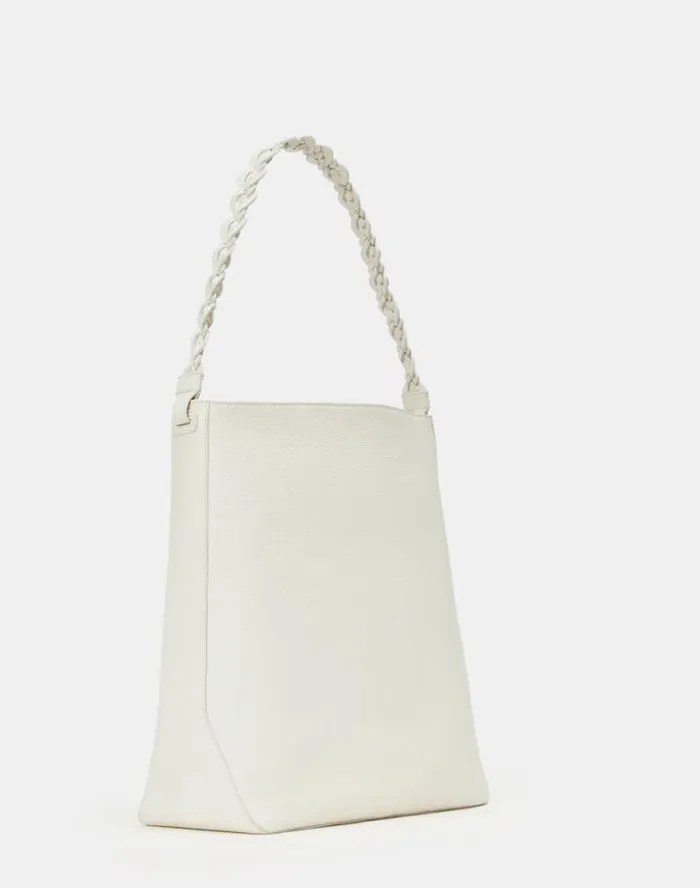 Lafayette 148 New York Grained Calfskin Leather 8 Knot HoboLarge Parchment HandbagsAccessories Leather Accessories
