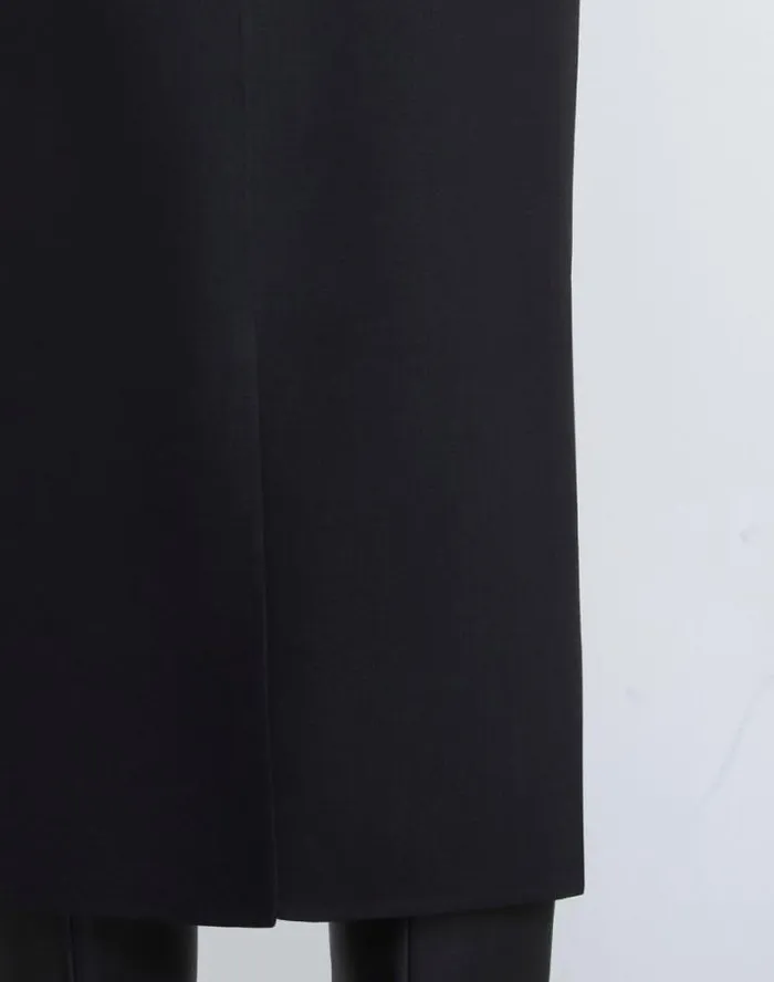 Lafayette 148 New York Responsible Wool Double Face Pencil Skirt Black Ready To Wear Skirts