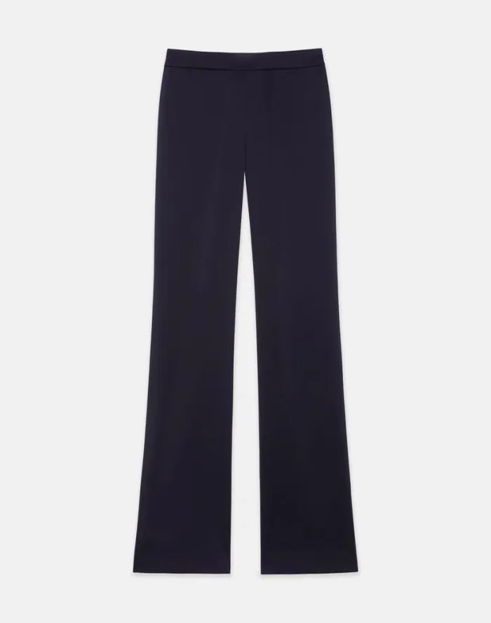Lafayette 148 New York Satin Gates Side Zip Flared Pant Black Ready To Wear Pants and Shorts Lafayette 148 New York Satin Gates Side Zip Flared Pant Black Ready To Wear Pants and Shorts