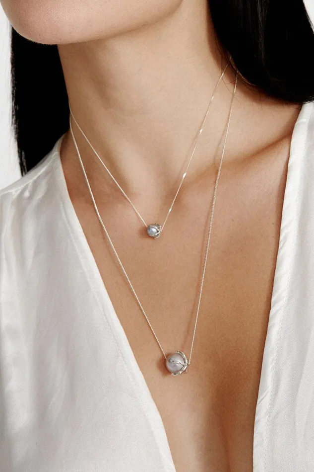 Lark Necklace Grey Pearl Women Chan Luu Necklaces