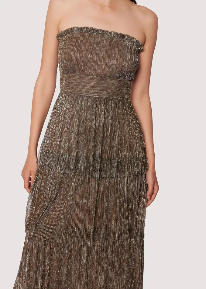 Le Mysterieux Midi Dress Goldsilvermulti Women Lost Wander Dresses