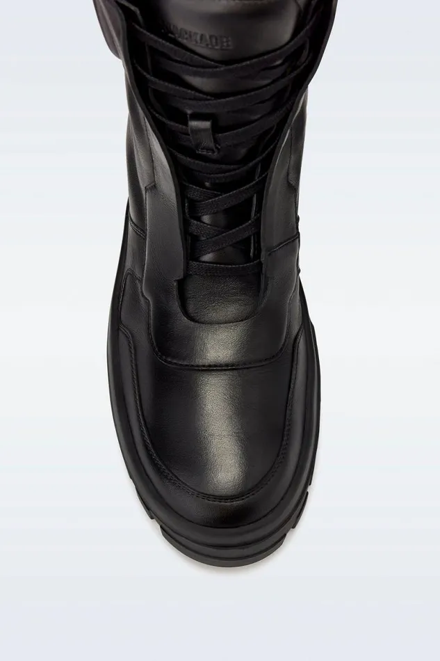 Leather Lined Boots Men Mackage EKONM Leather Midcalf Laceup Boots Black