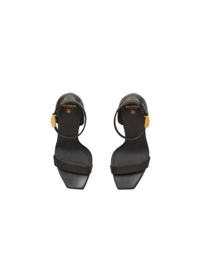 Leather Uma Sandals Black Women Balmain High Heels and Pumps