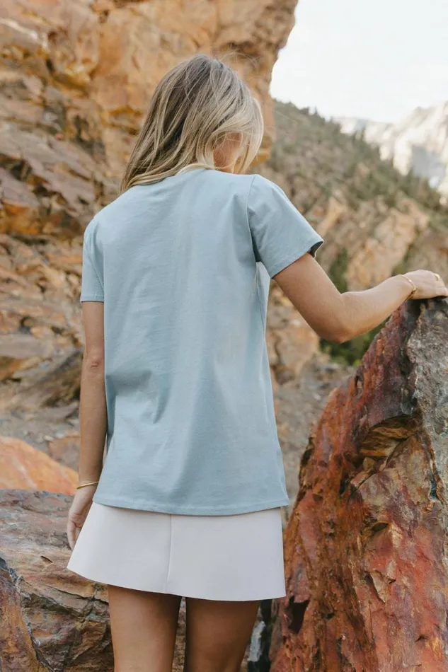 Life Is Good Graphic Tee 8211 FINAL SALE Blue Women Bohme Tees and Tanks