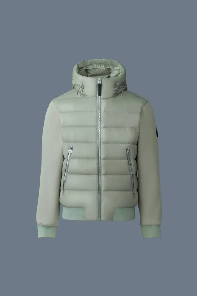 Light Down Jackets Men Mackage FRANKR Hybrid Jacket With Hood Black Light Down Jackets Men Mackage FRANKR Hybrid Jacket With Hood Black