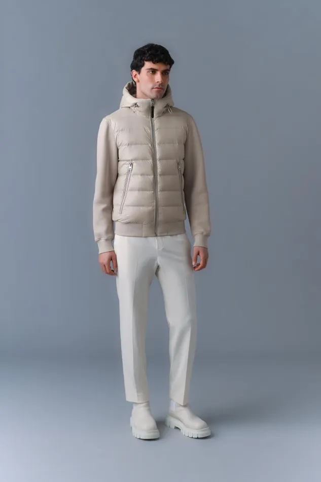 Light Down Jackets Men Mackage FRANKR Hybrid Jacket With Hood Black Light Down Jackets Men Mackage FRANKR Hybrid Jacket With Hood Black