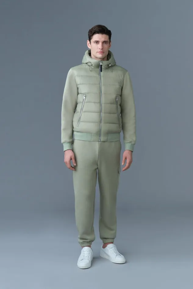 Light Down Jackets Men Mackage FRANKR Hybrid Jacket With Hood Black Light Down Jackets Men Mackage FRANKR Hybrid Jacket With Hood Black