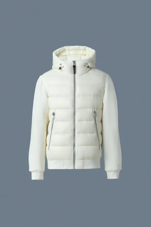 Light Down Jackets Men Mackage FRANKR Hybrid Jacket With Hood Black Light Down Jackets Men Mackage FRANKR Hybrid Jacket With Hood Black