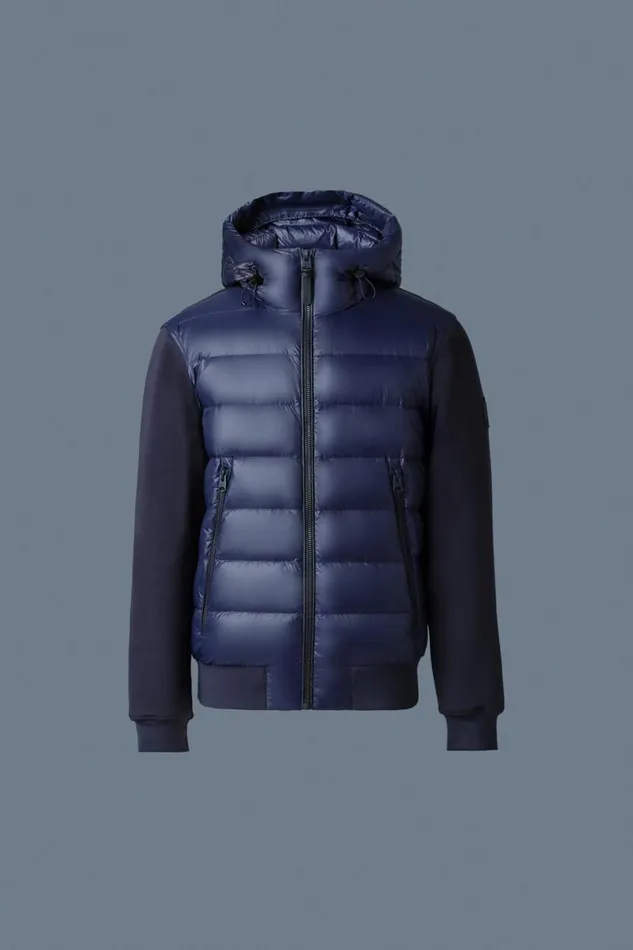 Light Down Jackets Men Mackage FRANKR Hybrid Jacket With Hood Black Light Down Jackets Men Mackage FRANKR Hybrid Jacket With Hood Black