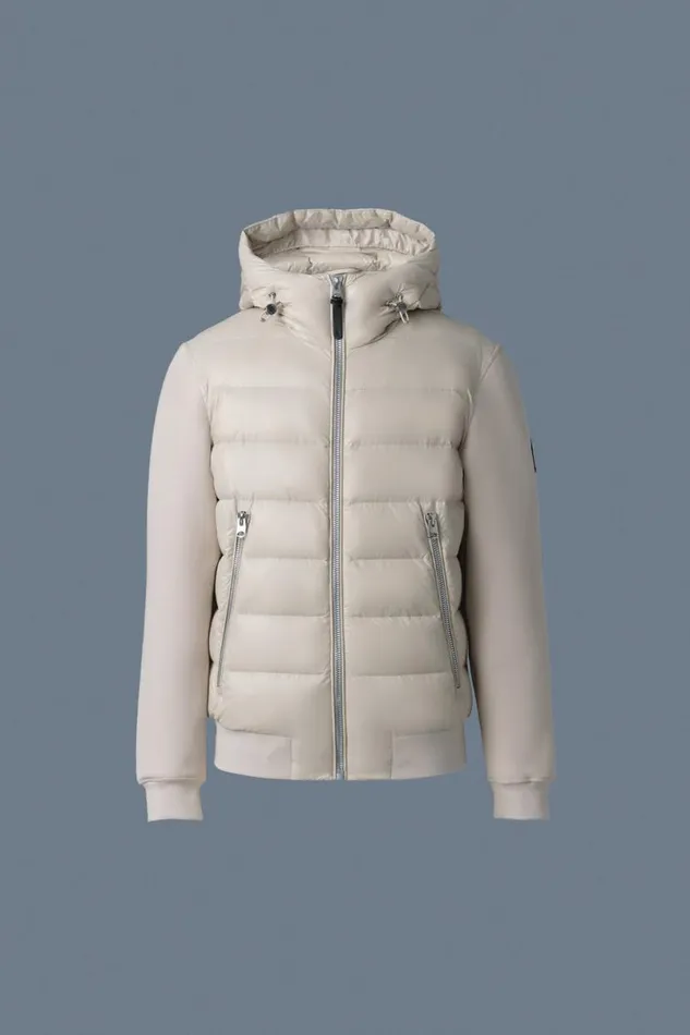 Light Down Jackets Men Mackage FRANKR Hybrid Jacket With Hood Black Light Down Jackets Men Mackage FRANKR Hybrid Jacket With Hood Black
