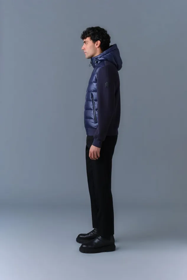Light Down Jackets Men Mackage FRANKR Hybrid Jacket With Hood Black Light Down Jackets Men Mackage FRANKR Hybrid Jacket With Hood Black