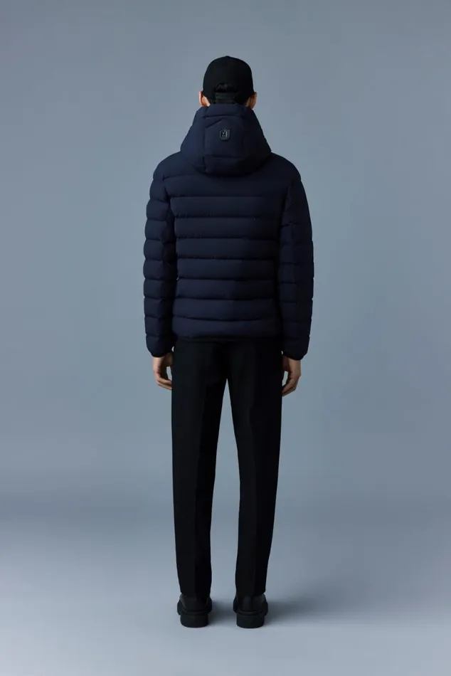 Light Down Jackets Men Mackage JACK Agile360 Stretch Light Down Jacket With Hood Carbon