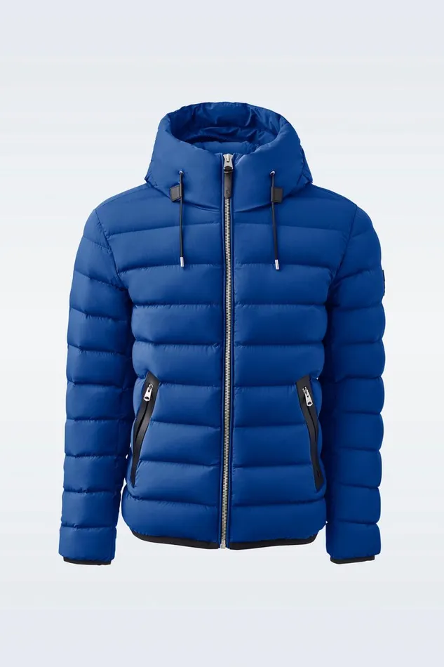 Light Down Jackets Men Mackage JACK Agile360 Stretch Light Down Jacket With Hood Carbon