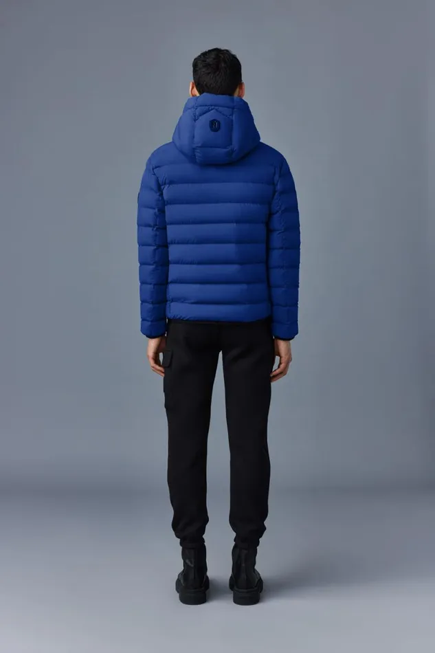 Light Down Jackets Men Mackage JACK Agile360 Stretch Light Down Jacket With Hood Carbon
