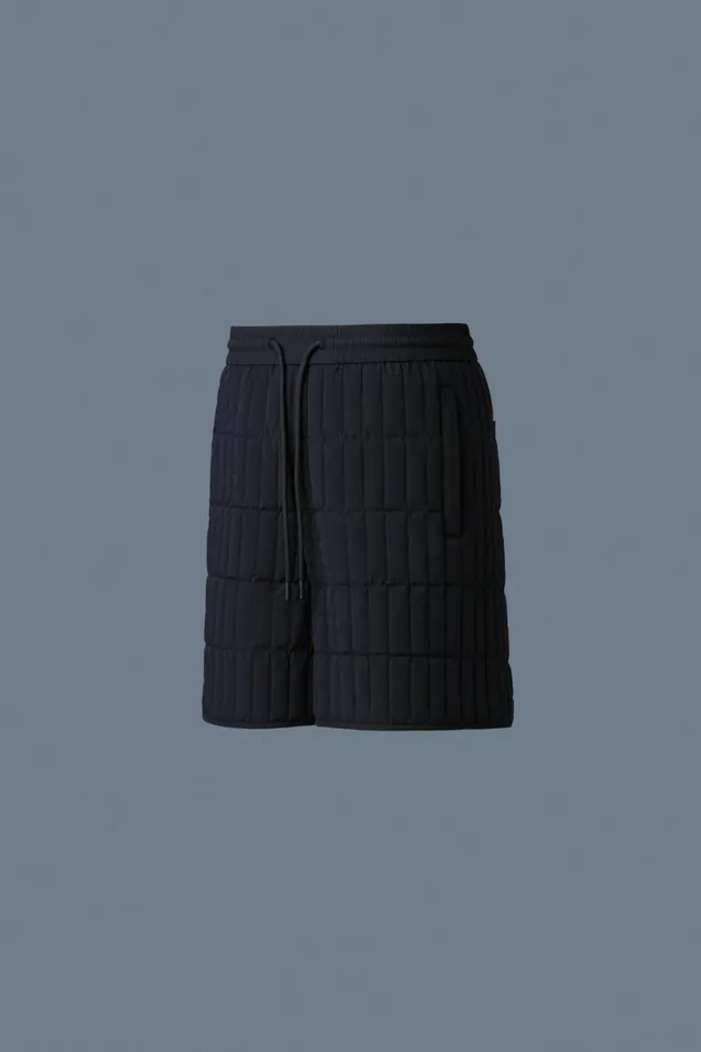 Light Down Jackets Men Mackage SEBASTIAN Vertical Quilted Shorts Cream