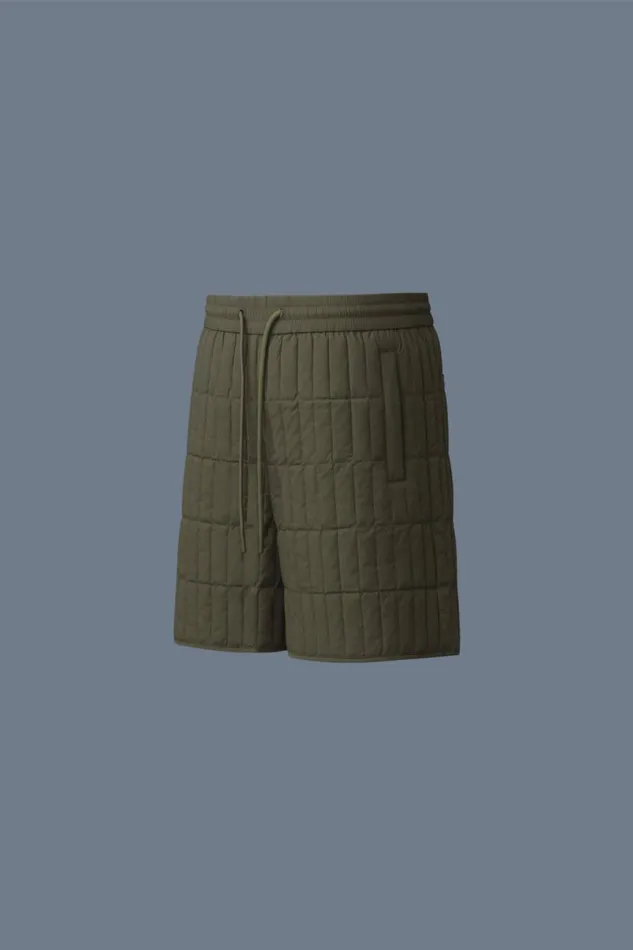 Light Down Jackets Men Mackage SEBASTIAN Vertical Quilted Shorts Cream