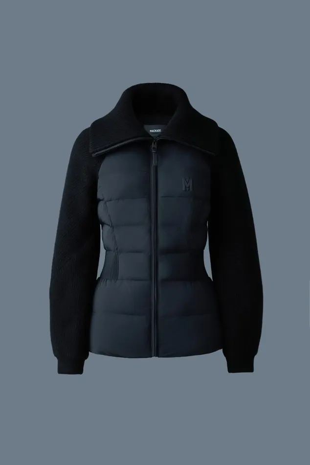 Light Down Jackets Women Mackage FOXY Light Down Mixed Media Jacket Black Light Down Jackets Women Mackage FOXY Light Down Mixed Media Jacket Black