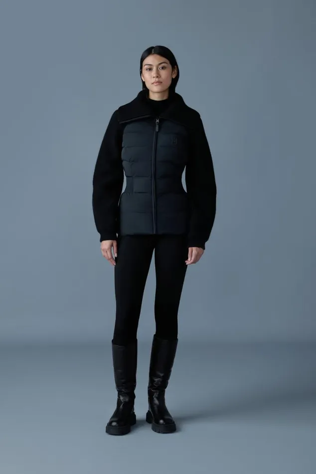 Light Down Jackets Women Mackage FOXY Light Down Mixed Media Jacket Black Light Down Jackets Women Mackage FOXY Light Down Mixed Media Jacket Black