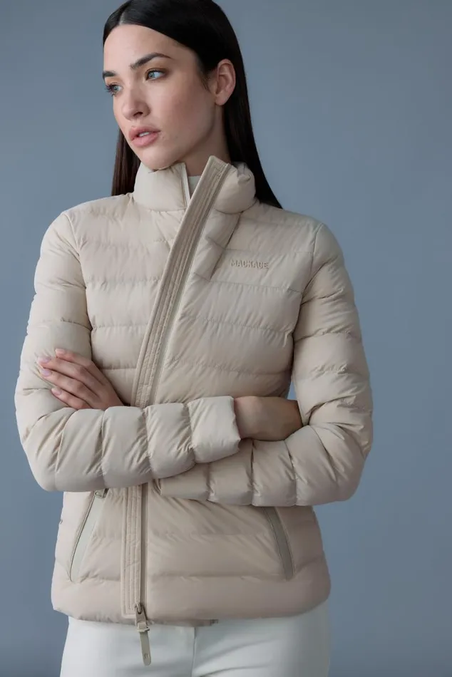Light Down Jackets Women Mackage JACEYCITY Light Down Jacket With Stand Collar Trench Light Down Jackets Women Mackage JACEYCITY Light Down Jacket With Stand Collar Trench