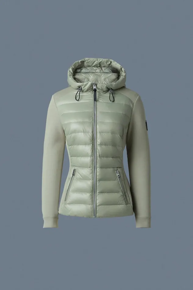 Light Jackets Women Mackage DELLAR Hybrid Jacket With Hood Cream Light Jackets Women Mackage DELLAR Hybrid Jacket With Hood Cream